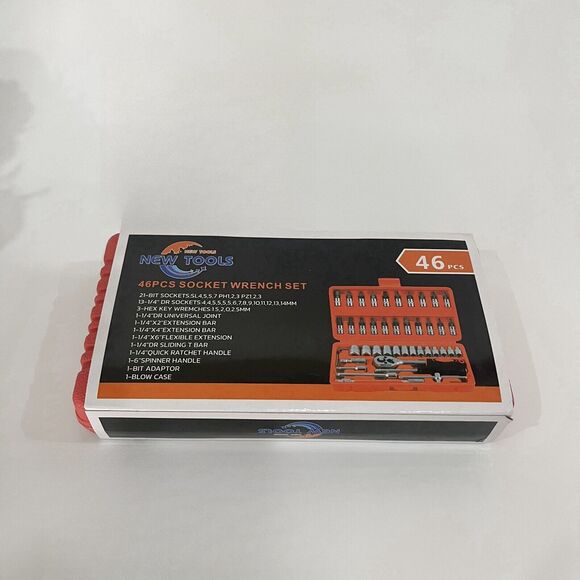 Mechanic Tool Kit Drive Socket Ratchet Wrench Set with Storage Case 46Pcs US - Picture 7 of 7